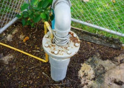 Septic tank pumping through above ground clean-out