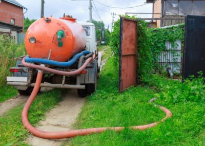 sewage tanker for cleaning the septic system
