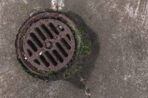 Ariel view of the septic system access point