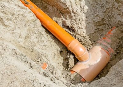 under ground pipes for septic system