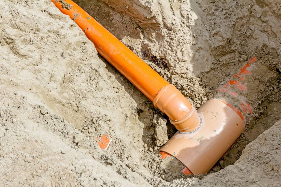 Plumbing for septic system
